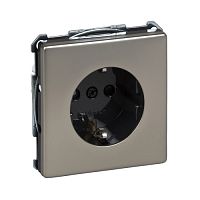 SCHNEIDER ELECTRIC Механизм розетки с заземлением со шторками сталь (MTN2300-4146)