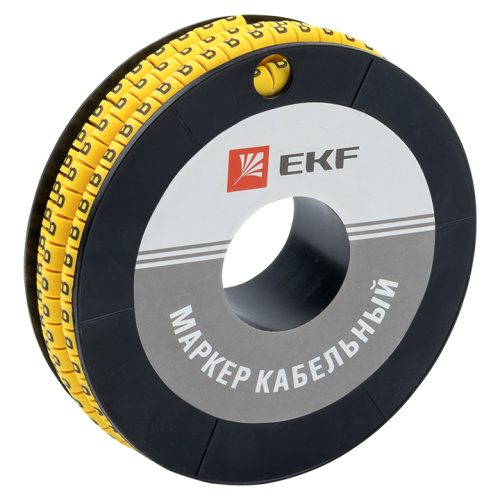 EKF Маркер кабельный 4.0кв.мм B  (500ед)  (ЕС-2) (plc-KM-4-B)