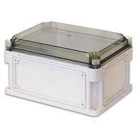 DKC Корпус IP67 400х200х160 Hкрышки=35 с выбивным фланцем прозрачная крышка (542311)