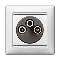 LEGRAND VALENA Розетка телевизионная TV-FM-SAT звезда в рамку белая (774435 )