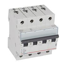 LEGRAND Выключатель автоматический четырехполюсный 20А C TX3 6кА/10кА (403959 )