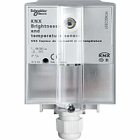 SCHNEIDER ELECTRIC Датчик освещенности и температуры KNX светло-серый (MTN663991)
