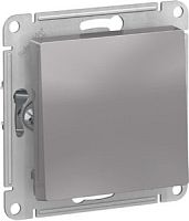 SCHNEIDER ELECTRIC Кнопка нажимная ATLASDESIGN схема 1 10АХ механизм алюминий (ATN000315)