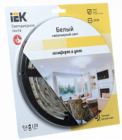 IEK Лента светодиодная LEDх120/м 5м 9.6w/m 12в IP65 теплый белый eco (LSR1-1-120-65-1-05)