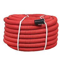 EKF Труба гофрированная двустенная ПНД d 50 с зондом  (50 м) красная PROxima (tg2st-50-50m)