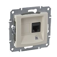 SCHNEIDER ELECTRIC Sedna Розетка компьютерная RJ45 категория 5e экранированная в рамку бежевая (SDN4500147)
