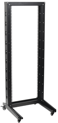 Стойка ITK 19 дюймов однорамная 47Uх600x600мм на роликах черная