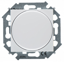 SIMON  Регулятор напряжения поворотно-нажимной электронный переключатель 500Вт 230В винтовой зажим белый (1591790-030)