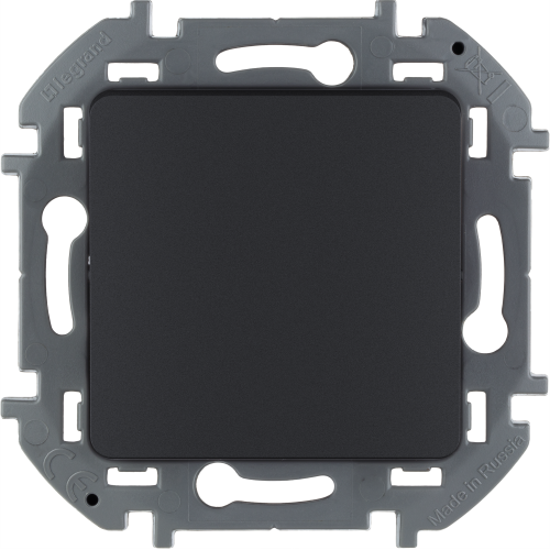 LEGRAND INSPIRIA Переключатель одноклавишный   для скрытого монтажа, цвет "Антрацит", номинальный ток 10 А, напряжение ~250В (673653) фото 2