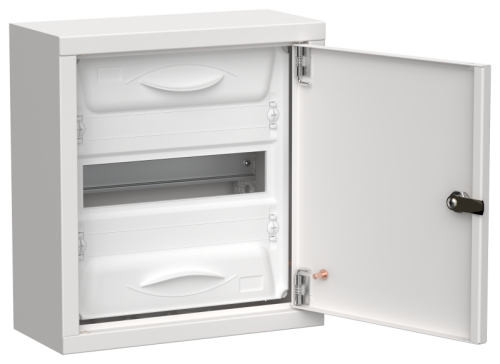 IEK TITAN 5 Корпус металлический ЩРн-12 (1х12) 335х310х140мм IP31 белый (одна дверь)  (TI5-50-N-012-31)