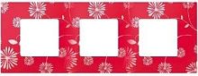 SIMON Рамка-декор на 3 поста для 2700630-03., S27Pl, красное & белое (2700637-803)