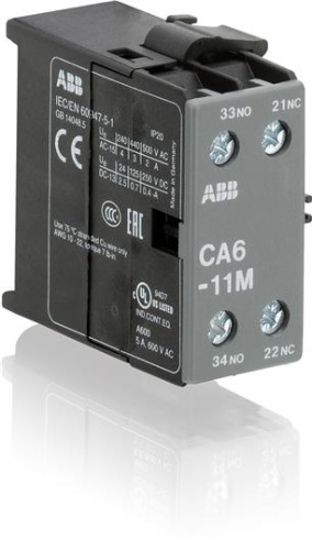 ABB Контакт дополнительный CA6-11M боковой установки для миниконтактров В6 В7 (GJL1201317R0003) ABB Контакт дополнительный CA6-11M боковой установки для миниконтактров В6 В7 (GJL1201317R0003)