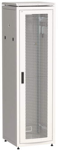 IEK Шкаф сетевой 19дюйм LINEA N 38U 600х800 мм перфорированная передняя дверь серый (LN35-38U68-P)