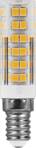 FERON Лампа светодиодная LED 7вт E14 белый прозрачный цилиндр (LB-433) (25899)