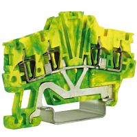 DKC Зажим для заземления HTE.1/2+2 2 ввод/2 вывода 1.5 кв.мм желто-зеленый (ZHT420)