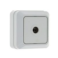 EKF Рим Розетка телевизионная TV 75Ом 5-862МГц белая (ENA00-027-10)