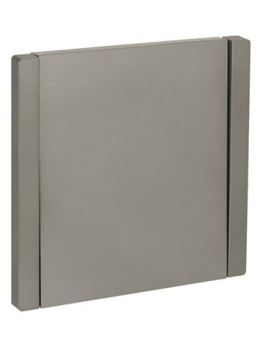 IEK FORTE&PIANO Выключатель 1-клавишный 10А FP501 сталь  (FP-V10-0-10-1-K46)