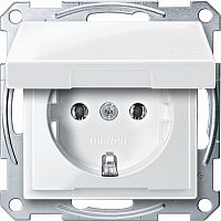 SCHNEIDER ELECTRIC Механизм розетки Schuko с крышкой белый (MTN2311-0319)