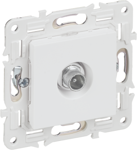 IEK SKANDY Розетка TV проходная SK-A17W арктический белый  (SK-A10-P-K01)