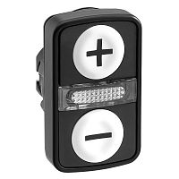 SCHNEIDER ELECTRIC Головка кнопки двойная с маркировкой + LED (ZB5AW7A1715)