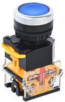 IEK Кнопка D8-11T d=22мм 1з+1р с фиксацией синяя (BBT30-11T-3-21-K07)