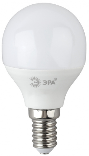ЭРА Лампа светодиодная LED P45-8W-865-E14 R   (диод, шар, 8Вт, хол, E14)  (10/100/3600)  (Б0045358)