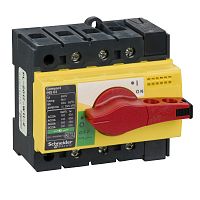 SCHNEIDER ELECTRIC Выключатель-разъединитель INS63 3p красная рукоятка/желтая панель (28918)