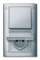 SCHNEIDER ELECTRIC Рамка 2 поста AQUADESIGN с винтовым креплением алюминий (MTN401260)