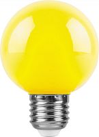 FERON Лампа светодиодная LED 3вт Е27 желтый шар G60 (LB-371) (25904)