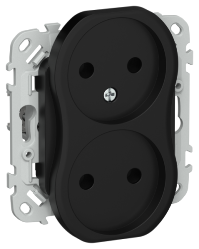 FLITE Розетка 2-местная без заземления без защитных шторок безвинтовое крепление 10А черный (FI-R20-10-1-K02) FLITE Розетка 2-местная без заземления без защитных шторок безвинтовое крепление 10А черный (FI-R20-10-1-K02)