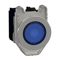 SCHNEIDER ELECTRIC Кнопка 22мм, 230-240В синяя, с подсветкой, 1НО, 1НЗ, заподлицо, металл (XB4FW36M5)