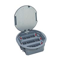 LEGRAND Напольная коробка круглая с горизонтальным размещением суппортов, с регулировкой по высоте, пластик (088126 )