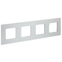 IEK SKANDY Рамка 4-местная SK-F34S металл серебряный  (SK-M42-M-K23)