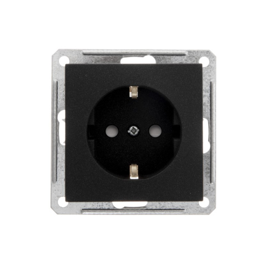 SCHNEIDER ELECTRIC W59 Розетка скрытая с заземлением без рамки черный бархат (RS16-152-6-86) фото 2