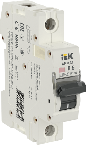 IEK ARMAT Выключатель автоматический однополюсный B 5А M10N (AR-M10N-1-B005) IEK ARMAT Выключатель автоматический однополюсный B 5А M10N (AR-M10N-1-B005)