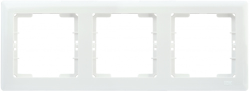 IEK Рамка трехместная горизонтальная BOLERO белый (EMB30-K01)
