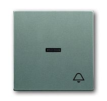 ABB SOLO/FUTURE Клавиша с прозрачной линзой и символом Звонок метеор/серый металлик (1751-0-3015)