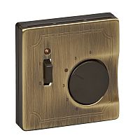 SCHNEIDER ELECTRIC Sys D Накладка терморегулятора с выключателем античная латунь (MTN539743)