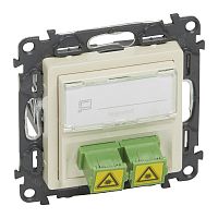 LEGRAND Valena LIFE Розетка оптическая для подключения оптоволоконных кабелей SC/APC с лицевой панелью слон (753230 )