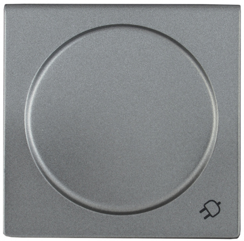 IEK Накладка розетка с заземляющим контактом с крышкой BOLERO антрацит (ENB31-R-K95)
