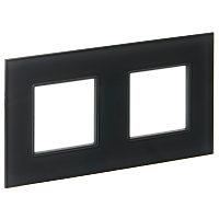 IEK SKANDY Рамка 2-местная SK-F22G стекло графит  (SK-M22-G-K53)