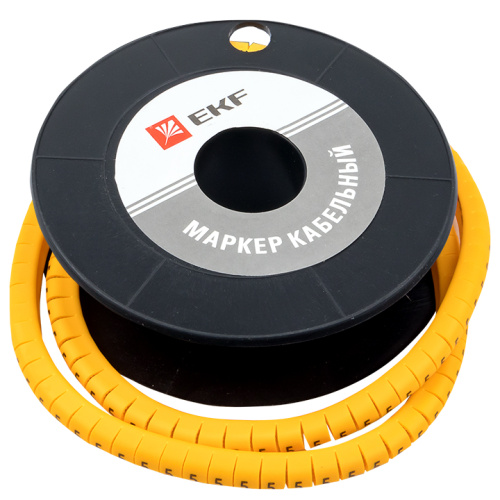 EKF Маркер кабельный 4.0кв.мм 5  (500ед)  (ЕС-2) (plc-KM-4-5) фото 2