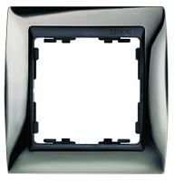 SIMON Рамка на 1 пост, S82, вороненая сталь - графит (82814-67)