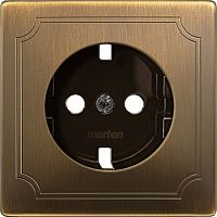 SCHNEIDER ELECTRIC Центральная плата для механизма розетки Schuko без устройств защиты античная латунь (MTN2331-4143)