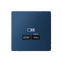 Systeme Electric ARTGALLERY USB Розетка тип-С 65Вт высокоскор.заряд. QC, PD, механизм, аквамарин (GAL001127)