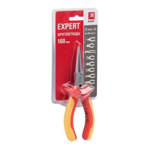 EKF Круглогубцы Expert 160 мм 1000В PROxima (kg-160-exp-in) фото 3 EKF Круглогубцы Expert 160 мм 1000В PROxima (kg-160-exp-in) фото 3