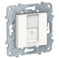 SCHNEIDER ELECTRIC Розетка UNICA NEW компьютерная RJ45 одиночная категория 5е UTP белый (NU541118)