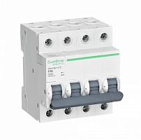 Systeme Electric Выключатель автоматический четырехполюсный 10А С 4.5kA 400В City9 Set (C9F34410)