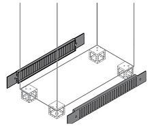 ABB Фланец цоколя 100х1000мм  (2шт) вентилируемый (ZN0010)