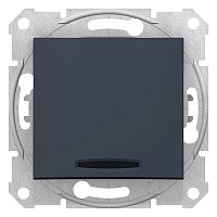 SCHNEIDER ELECTRIC Sedna Выключатель-кнопка с подсветкой графит (SDN1600170)